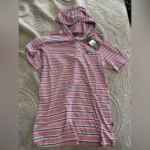 VALA hooded stripped pullover tee